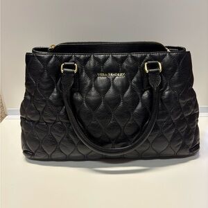 Vera Bradley Black Quilted Satchel